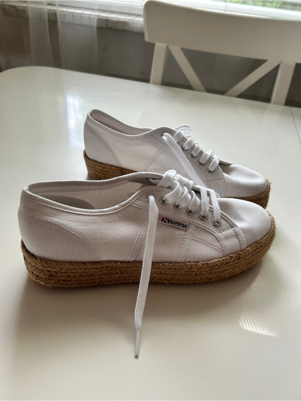 Superga White Low-Top Canvas Sneaker